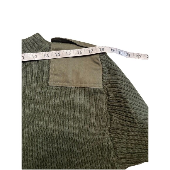 NWT US Military DSCP Sweater Mens 38 Army Green Valor Collection Wool Commando - Picture 11 of 13